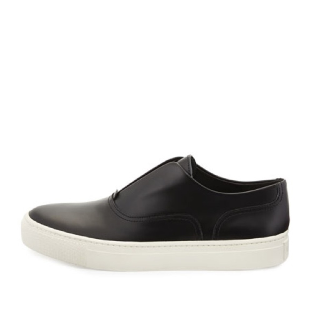 Vince Nelson Leather Slip-On Black Sneakers Women’s Size 9.5 Excellent Condition - Picture 2 of 13
